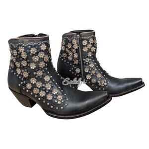 Old Gringo RARE Hippie Chick 3D Floral Applique Studded Short Western Bootie 11B